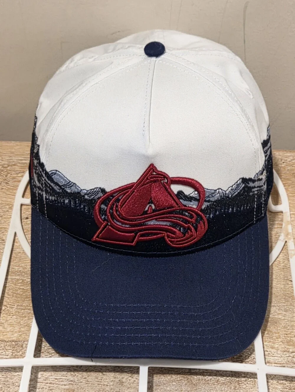 Woodn Grail Colorado Avalanche Heavyweight Snapback Hat  Wrap-around Mountains
